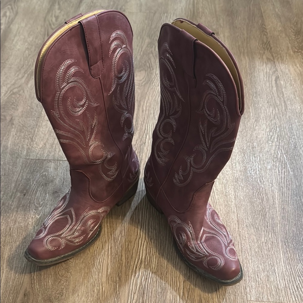 Roper maroon / berry cowboy boots